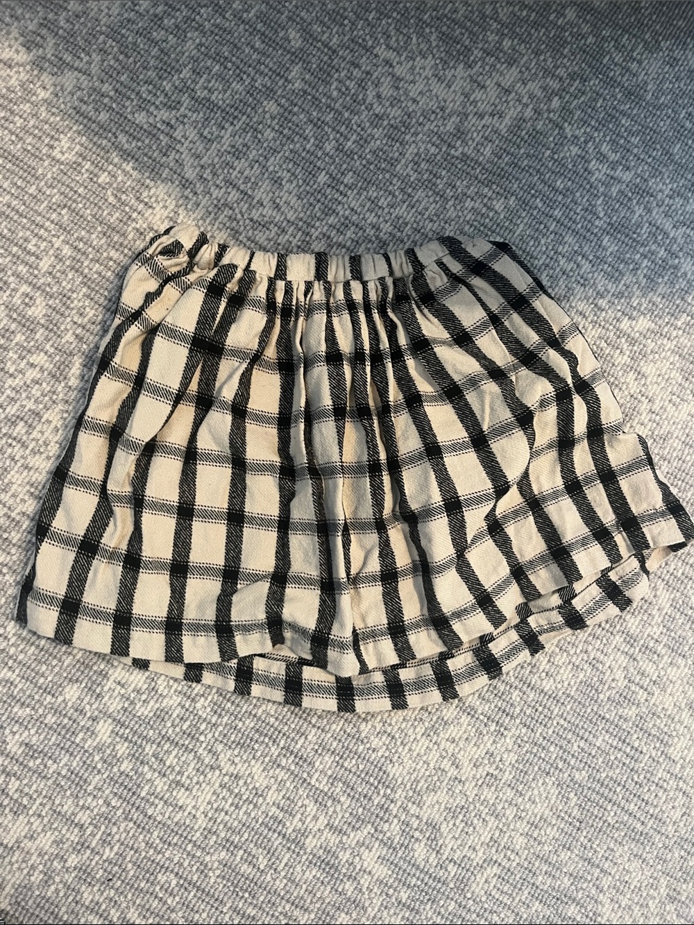 Girls Black & White Plaid Skirt - Brand: